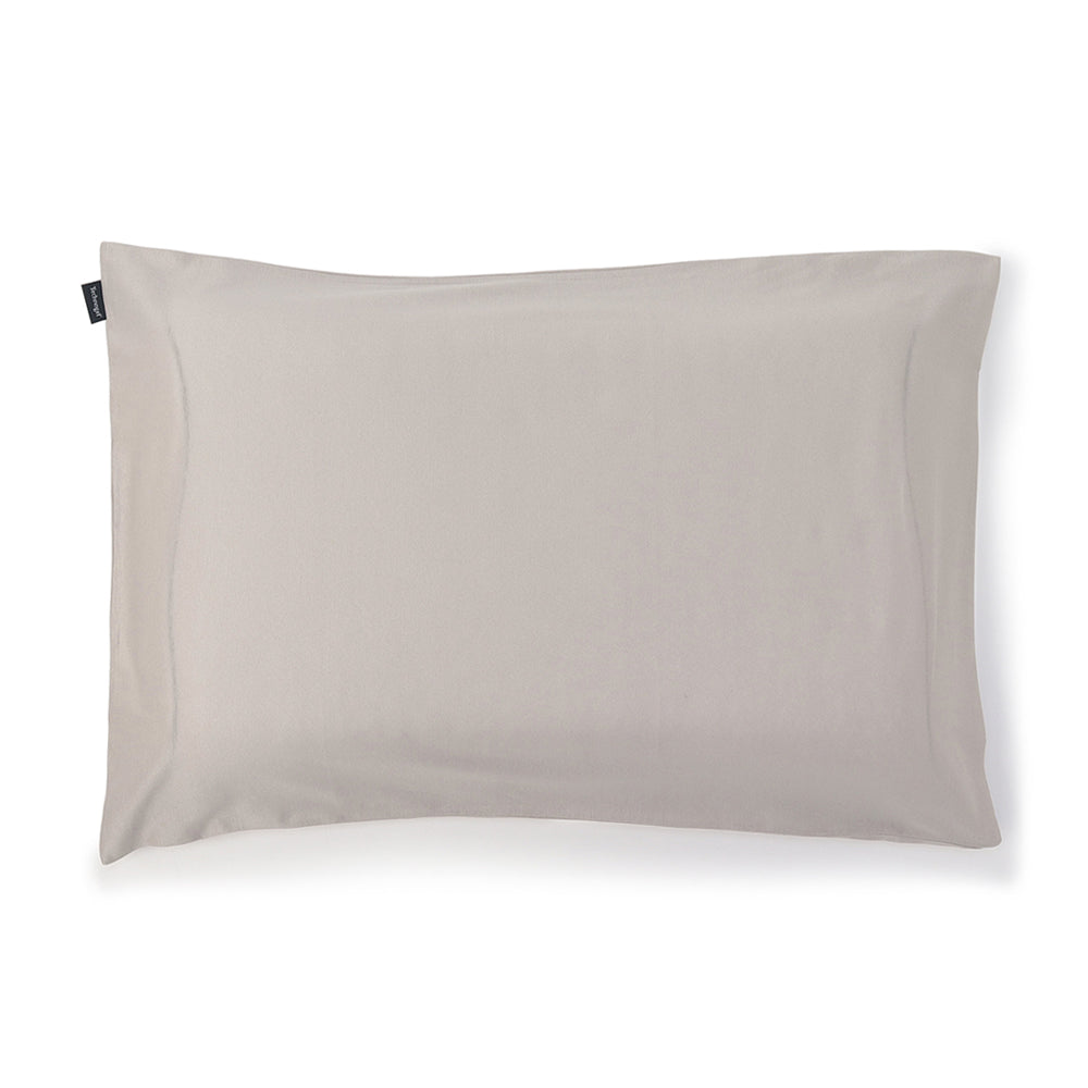 Technogel Sleeping プラチナコットンの専用枕カバーを上から見た画像。シルバー。