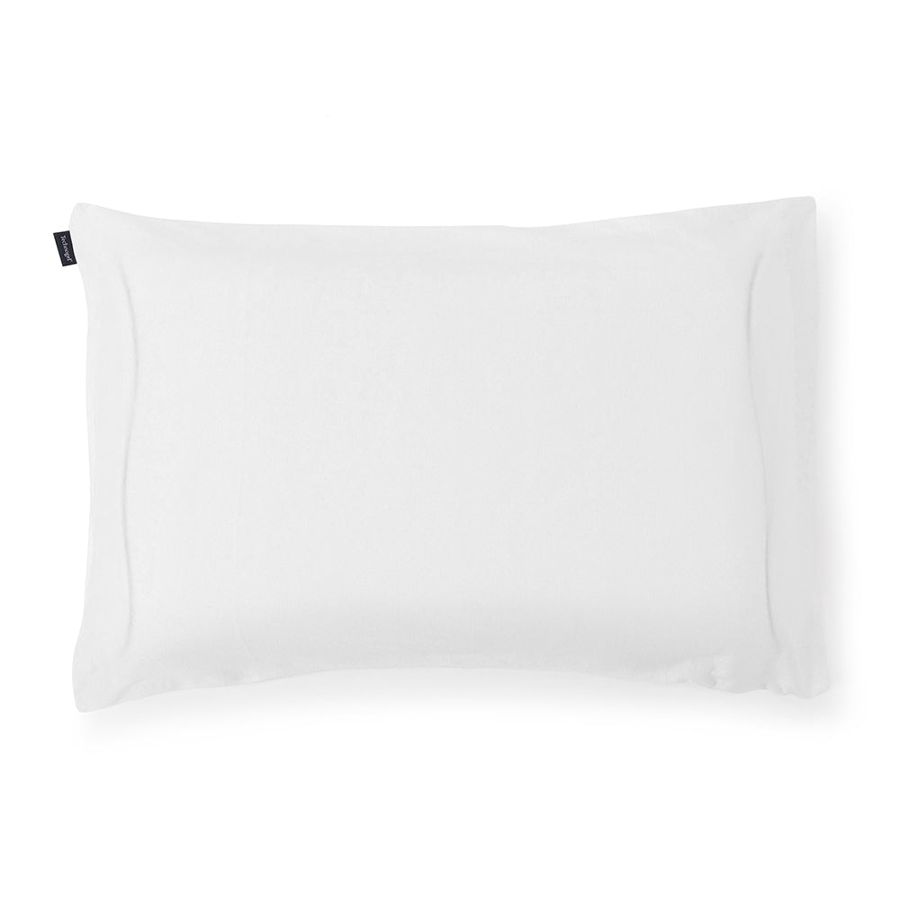 Technogel Sleeping プラチナコットンの専用枕カバーを上から見た画像。パールホワイト。